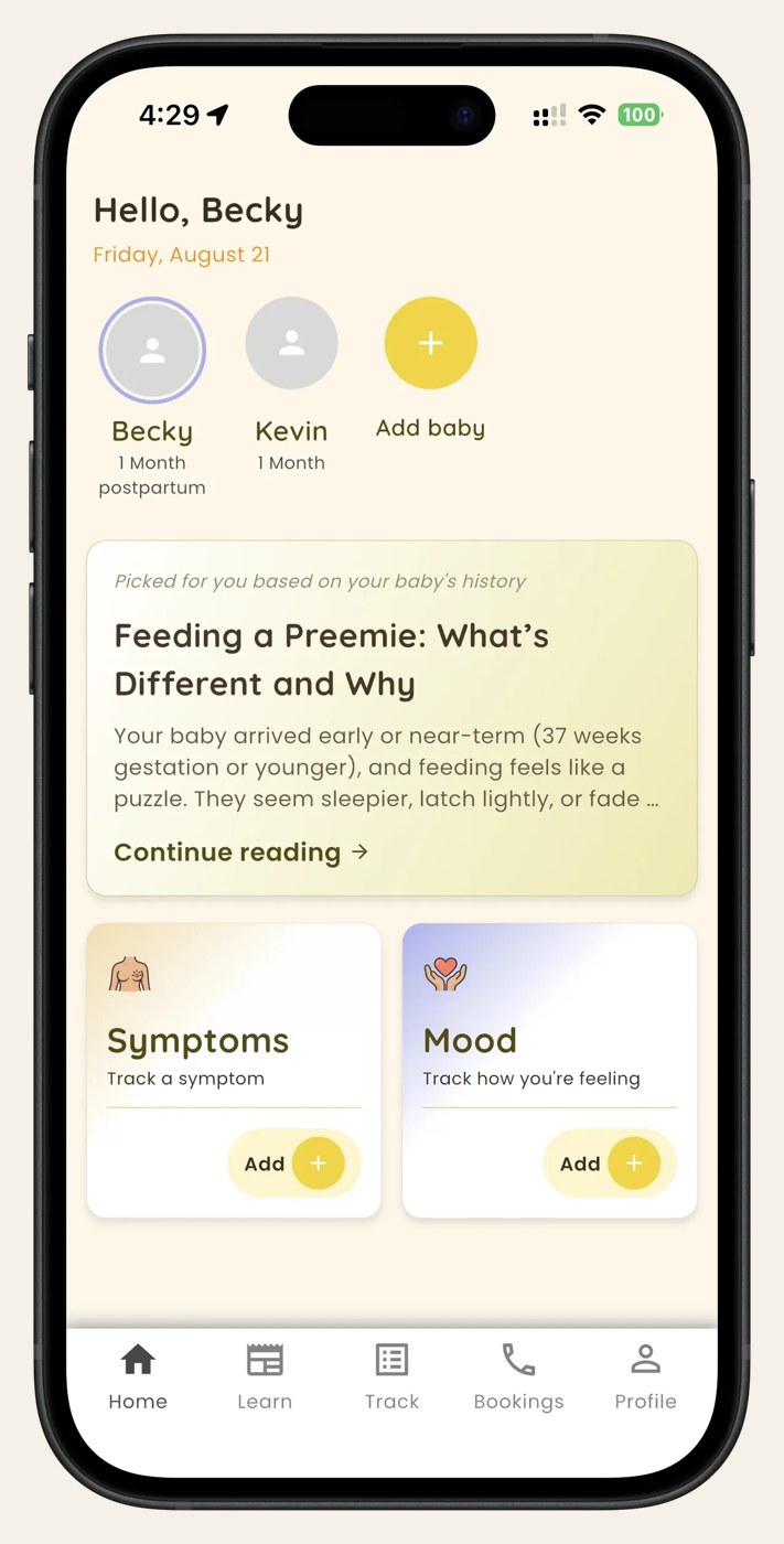 Droplet Lactation Support App